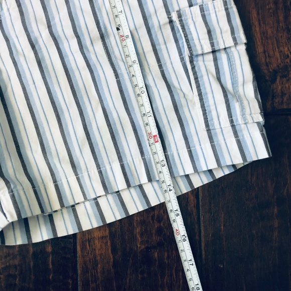 Lee Blue and White Striped Women's Cargo Shorts - Picture 2 of 7